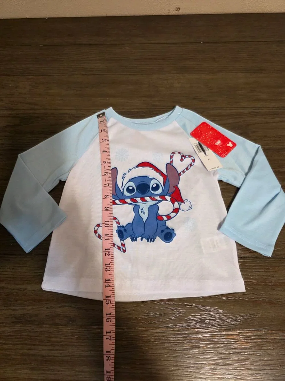 Disney Stitch Christmas Pajama Set NWT 4T Candy Cane 2 Piece Holiday